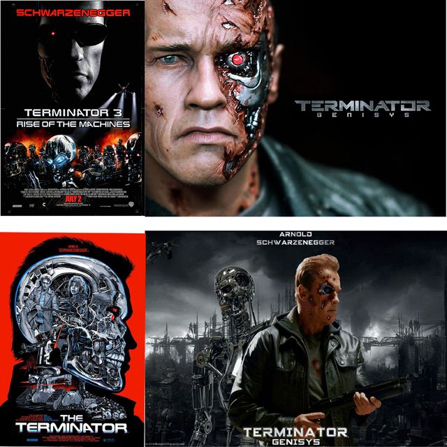 the terminator poster clear image wall stickers home decoration good quality prints white coated paper home