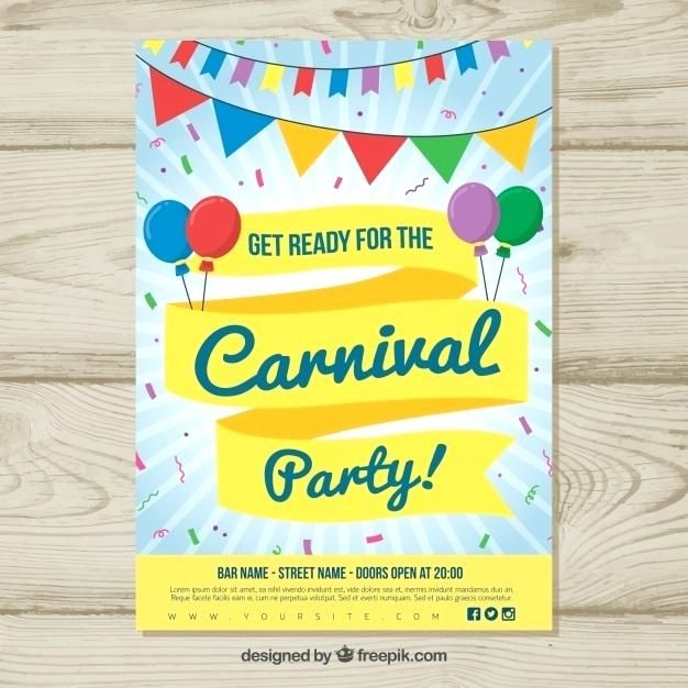 carnival invitation template free download colorful carnival poster template free vector carnival party invitation templates free
