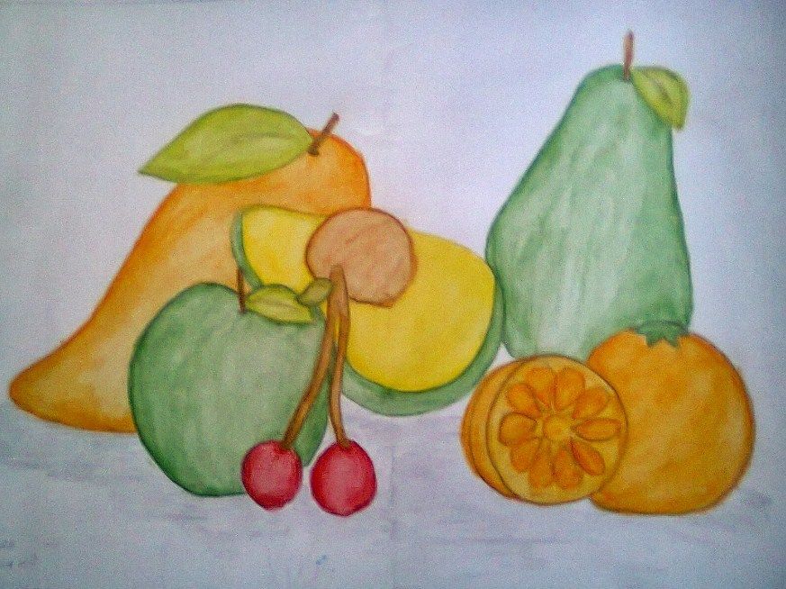 Lukisan buah buahan dalam bakul