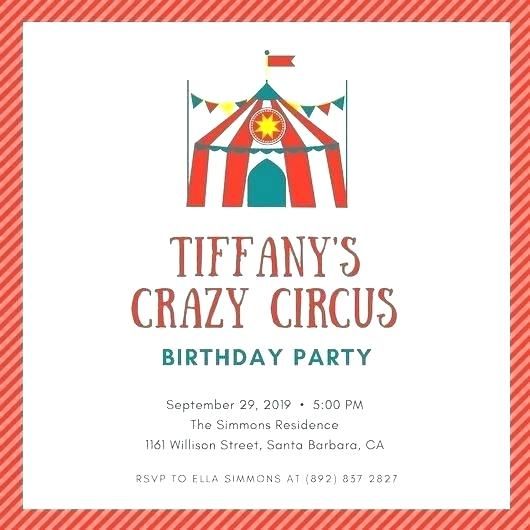 circus carnival invitation template party birthday invitations free templates for resume ticket