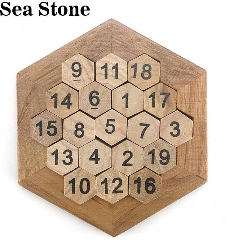 anak anak teka teki mainan kayu papan sarang lebah kayu tangram jigsaw puzzle mainan pendidikan untuk