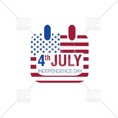 Independence Day Poster Power Calendar Date 4th July with Pattern Of Usa Flag Independence Day