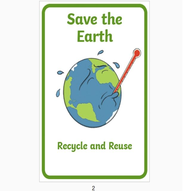 Poster On Save Earth Terbaik 12pcs Set Energy Recycling Waste Classification Environmental